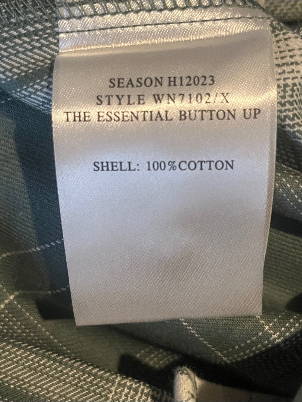WILDFANG The Essential Button Up Green Plaid Floral Rose Shirt Small NWT - Picture 5 of 6
